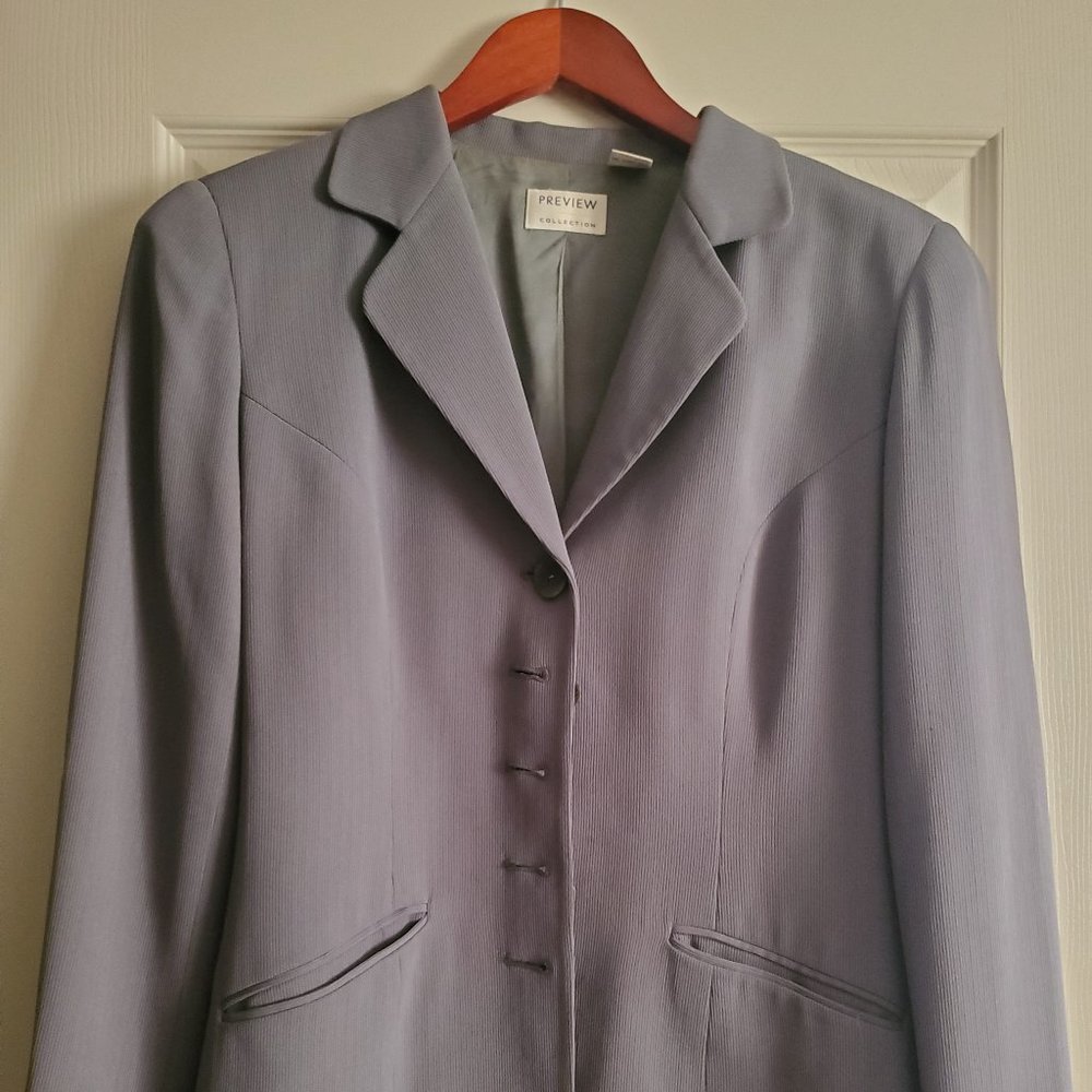 Preview Collection 2-Piece Green Skirt Suit (6)